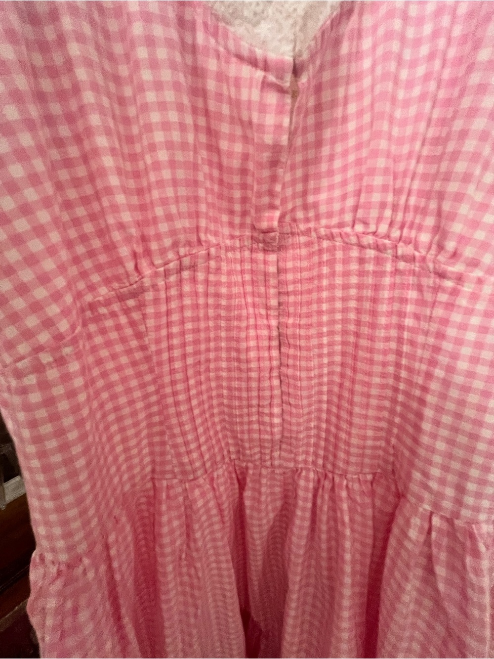 LoveShackFancy Gingham Ceronne Mini Dress in SunKissed Rose - Picture 6 of 14